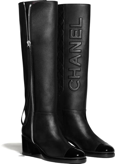 chanel knee high boots price|chanel leather boot with heel.